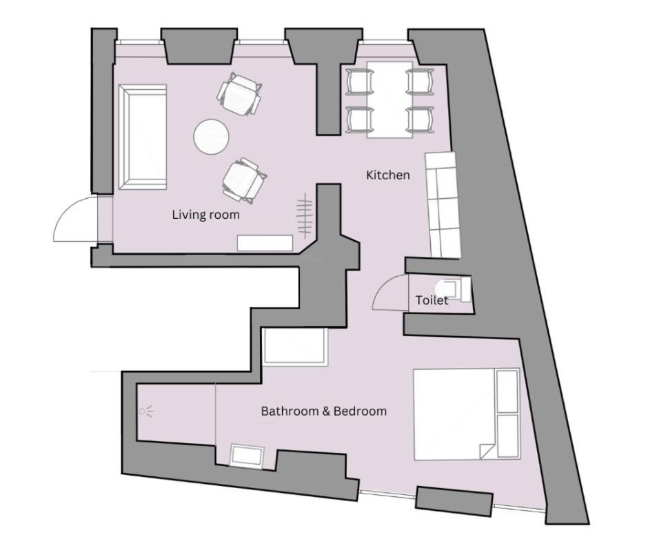Charming 45M2 Apartment In Heart Of กราซ ภายนอก รูปภาพ